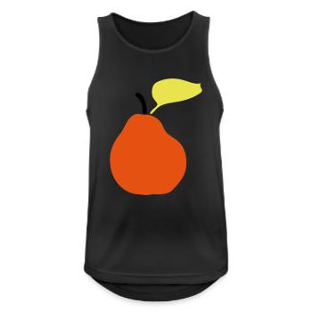 poire fruit - Débardeur respirant Homme - noir - Devant - Nick (188cm)
