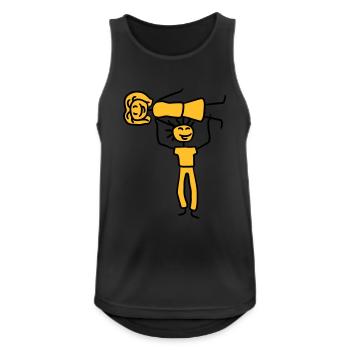 Strong man about a woman who wears pair - Men's Breathable Tank Top - black - Front - Nick (188cm)