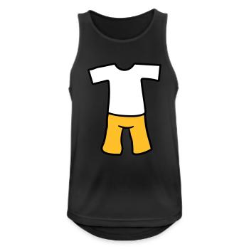 t shirt top clothing trousers donning shorts short - Men's Breathable Tank Top - black - Front - Nick (188cm)