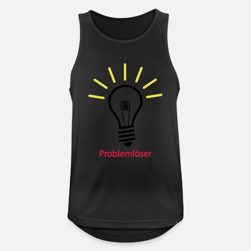 Problemlöser - Männer Tank Top atmungsaktiv - Schwarz