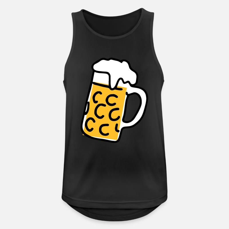 Mass Bier - Männer Tank Top atmungsaktiv - Schwarz
