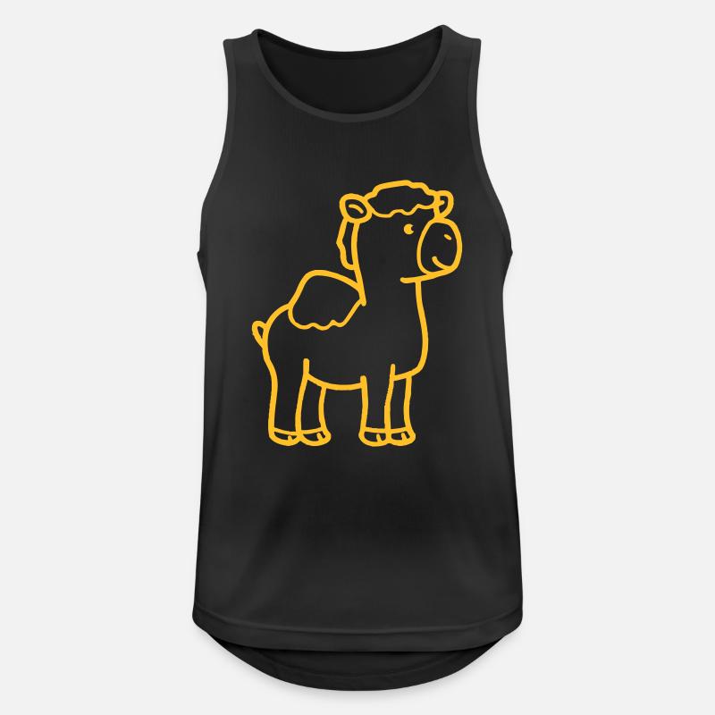 Kamel Comic - Männer Tank Top atmungsaktiv - Schwarz