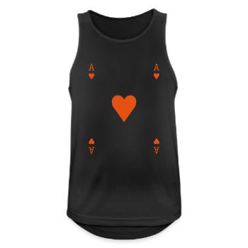 As de corazones - Men's Breathable Tank Top - black - Front - Nick (188cm)