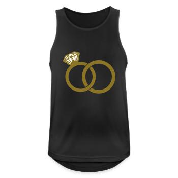 wedding rings - Männer Tank Top atmungsaktiv - Schwarz - Vorne - Nick (188cm)