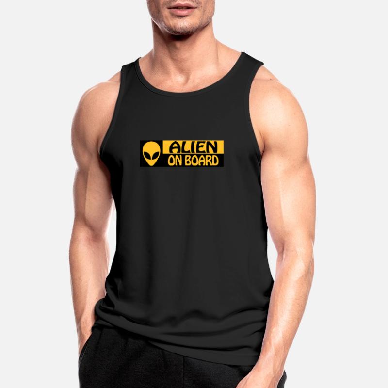 ALIEN ON BOARD Men's Breathable Tank Top