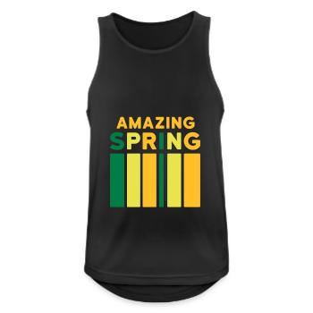 Amazing Spring (Balken) - Männer Tank Top atmungsaktiv - Schwarz - Vorne - Nick (188cm)
