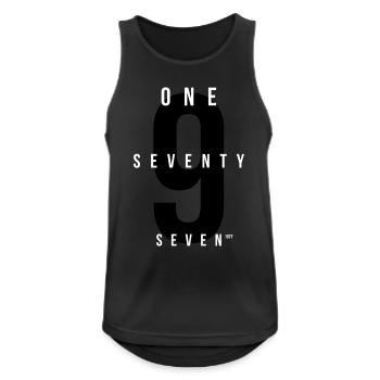 1977 - Männer Tank Top atmungsaktiv - Schwarz - Vorne - Nick (188cm)