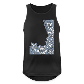 Schneeflocken blau und weiß - Männer Tank Top atmungsaktiv - Schwarz - Vorne - Nick (188cm)