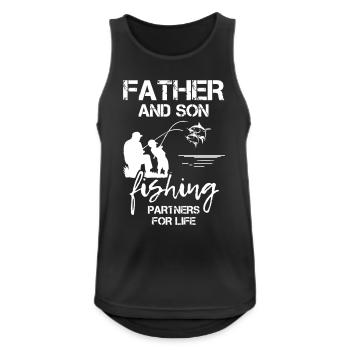 Father And Son Fishing Partners For Life - Männer Tank Top atmungsaktiv - Schwarz - Vorne - Nick (188cm)
