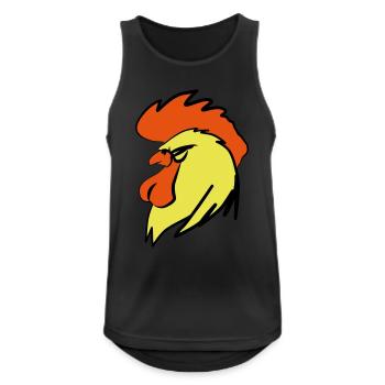 ROOSTER BOOSTER - Männer Tank Top atmungsaktiv - Schwarz - Vorne - Nick (188cm)