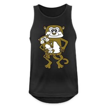 windel schnuller papa aeffchen baby affe suess nie - Männer Tank Top atmungsaktiv - Schwarz - Vorne - Nick (188cm)