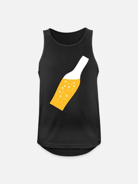Bierflasche - Männer Tank Top atmungsaktiv - Schwarz