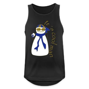 It s cool man - Men's Breathable Tank Top - black - Front - Nick (188cm)