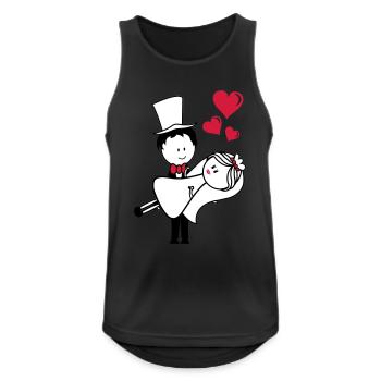 Married couple - Men's Breathable Tank Top - black - Front - Nick (188cm)