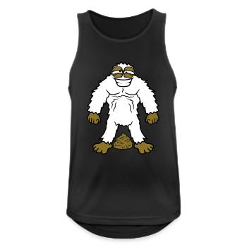 kacke haufen haeufchen gestank scheisse kot yeti m - Männer Tank Top atmungsaktiv - Schwarz - Vorne - Nick (188cm)