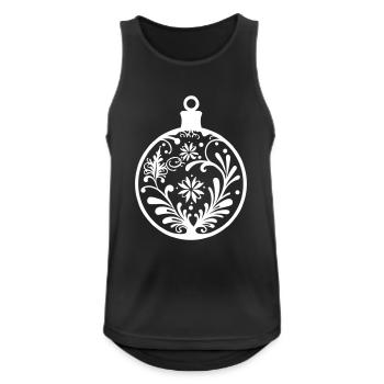 Weihnachtskugel Deko - Männer Tank Top atmungsaktiv - Schwarz - Vorne - Nick (188cm)