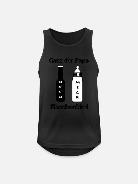 Papa complet - Flaschenkind - Débardeur respirant Homme - noir