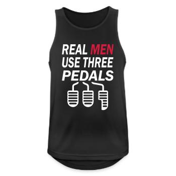 Real Men Trois Pédales - Débardeur respirant Homme - noir - Devant - Nick (188cm)