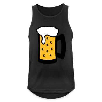 Beer Glas - Männer Tank Top atmungsaktiv - Schwarz - Vorne - Nick (188cm)