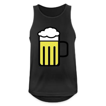 beer - Männer Tank Top atmungsaktiv - Schwarz - Vorne - Nick (188cm)