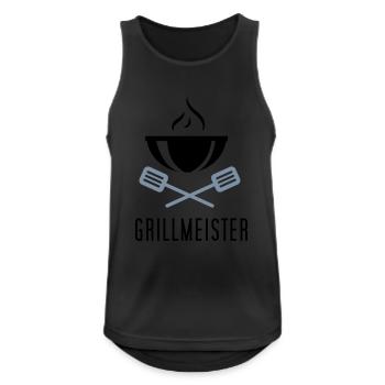 Grillmeister Grill Grillen Grillkönig Grillsaison - Männer Tank Top atmungsaktiv - Schwarz - Vorne - Nick (188cm)