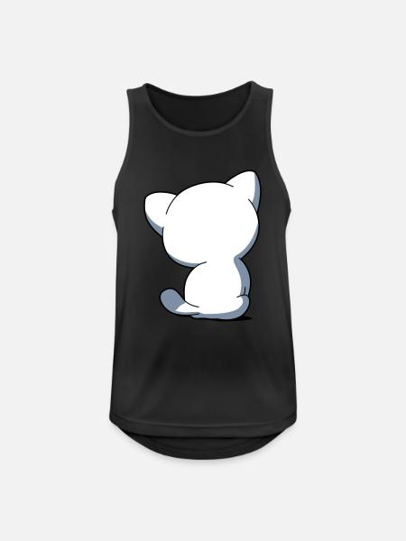 Back chibi kitten - Men's Breathable Tank Top - black