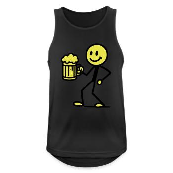 Bière Stick Figure - Débardeur respirant Homme - noir - Devant - Nick (188cm)