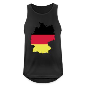 Deutschland - Männer Tank Top atmungsaktiv - Schwarz - Vorne - Nick (188cm)