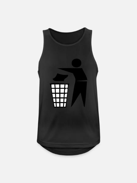 keep tidy - Männer Tank Top atmungsaktiv - Schwarz