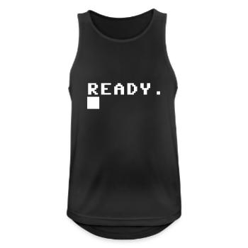 C64 idée cadeau gamer ordinateur rétro - Débardeur respirant Homme - noir - Devant - Nick (188cm)