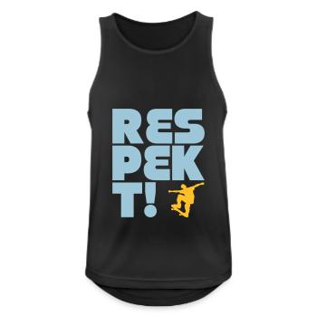 respect skateboard - Débardeur respirant Homme - noir - Devant - Nick (188cm)
