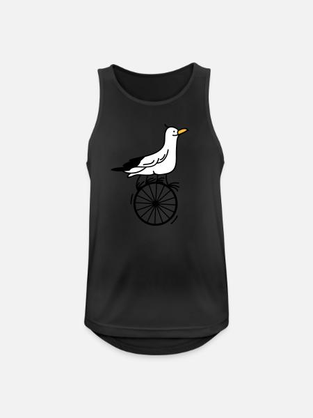 begabte Möwe - Männer Tank Top atmungsaktiv - Schwarz