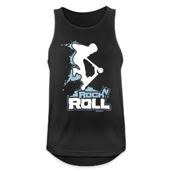 Scooter Stunt Roller Rock n Roll - Männer Tank Top atmungsaktiv - Schwarz - Vorne - Nick (188cm)