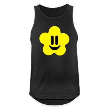 flower power - Männer Tank Top atmungsaktiv - Schwarz - Vorne - Nick (188cm)