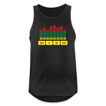 Equalizer DJ music player - Men's Breathable Tank Top - black - Front - Nick (188cm)