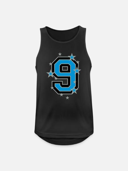 The number 9 - Men's Breathable Tank Top - black