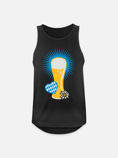 wheat beer glass - Men's Breathable Tank Top - black