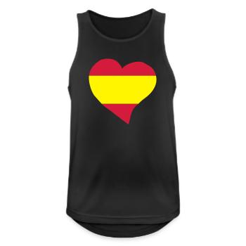 Spanischen Herz - Männer Tank Top atmungsaktiv - Schwarz - Vorne - Nick (188cm)