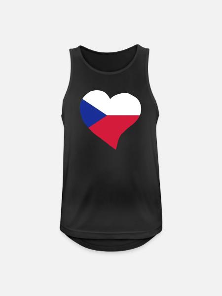 Czech heart - Men's Breathable Tank Top - black