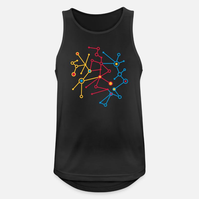 molecular pattern - Men's Breathable Tank Top - black