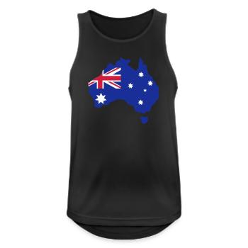 Australia - Men's Breathable Tank Top - black - Front - Nick (188cm)