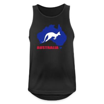 Australia - Men's Breathable Tank Top - black - Front - Nick (188cm)