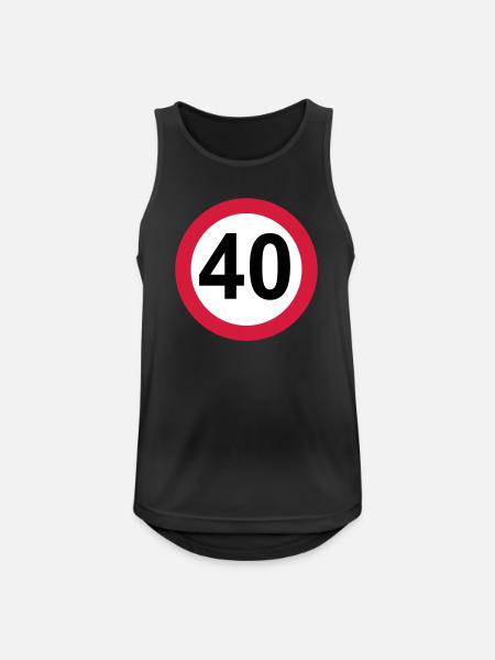 40th birthday - Men's Breathable Tank Top - black