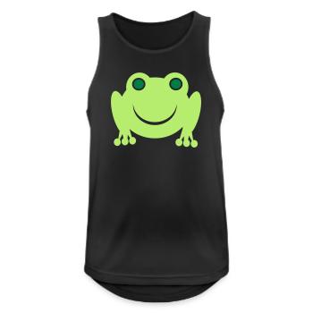 Frosch - Männer Tank Top atmungsaktiv - Schwarz - Vorne - Nick (188cm)