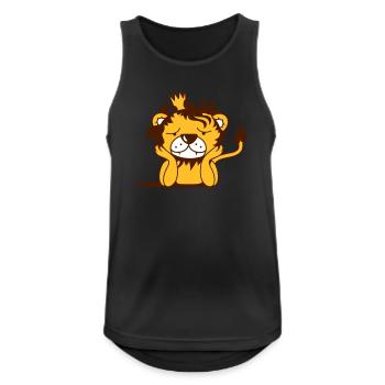 lion with crown - Men's Breathable Tank Top - black - Front - Nick (188cm)