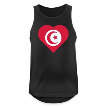 Tunisia - Männer Tank Top atmungsaktiv - Schwarz - Vorne - Nick (188cm)