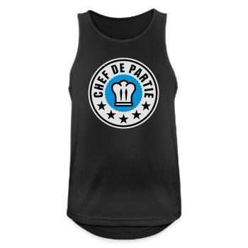 Chef de Partie - Männer Tank Top atmungsaktiv - Schwarz - Vorne - Nick (188cm)