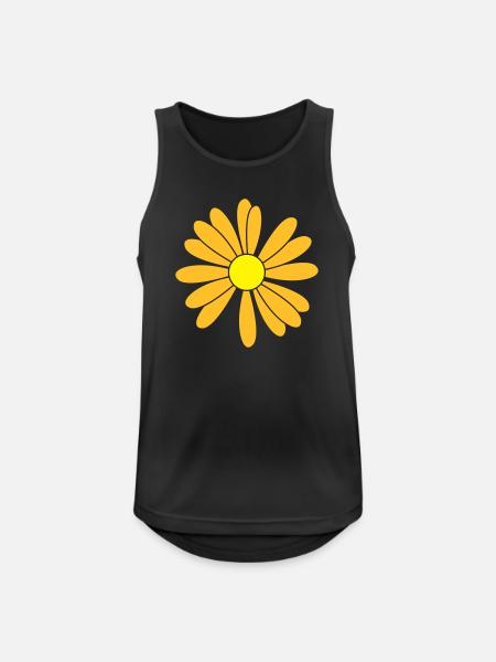 Flowers patch - Männer Tank Top atmungsaktiv - Schwarz