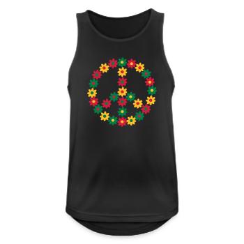 Rasta & Peace - Men's Breathable Tank Top - black - Front - Nick (188cm)