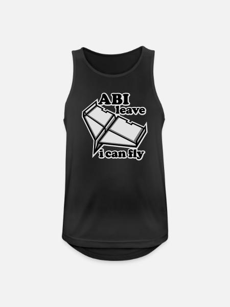 abitur flugzeug schulabschluss - Männer Tank Top atmungsaktiv - Schwarz